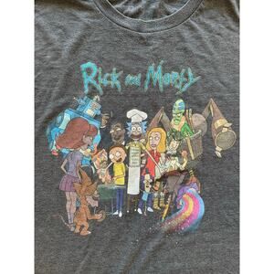 Rick and Morty T-Shirt Gray Size XLarge Graphic Tee